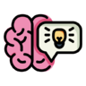 Brainstorming, brain, idea, lightbulb, light Icon