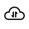 云, 数据, 转移, 储存, 数据库 图标