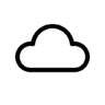 Cloud, opslag, database, weer, server Pictogram