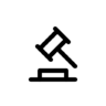 拍卖, 法院, 法, 销售 图标