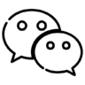 Wechat, social, media, communication, interaction, network Icon