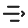Text, indent, decrease, rtl, filled Icon