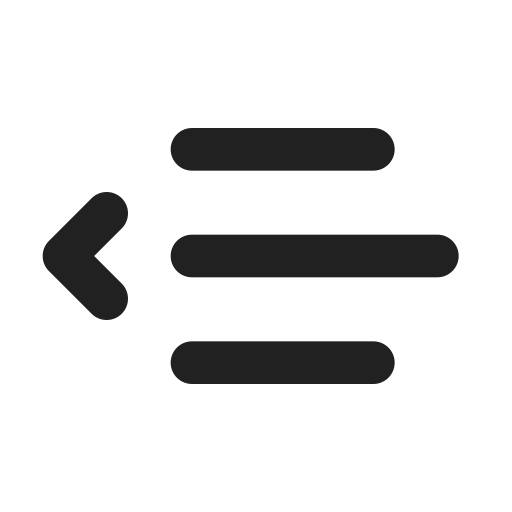 text, indent, decrease, ltr, filled Icon