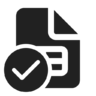 Document, table, checkmark, filled Icon