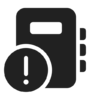 Notebook, error, filled Icon