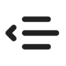 Text, indent, decrease, ltr, filled Icon