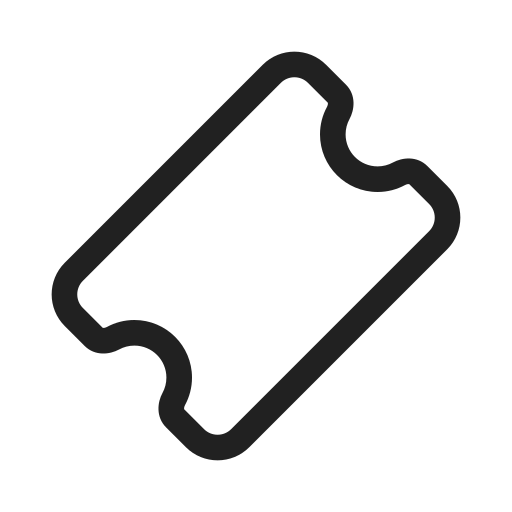 ticket, diagonal, regular Icon