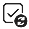 Checkbox, checked, sync, regular Icon