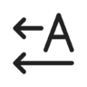 Text, direction, horizontal, rtl, regular Icon