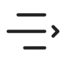 Text, indent, decrease, rtl, regular Icon