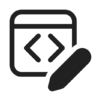 창, dev, 편집, 일정 아이콘