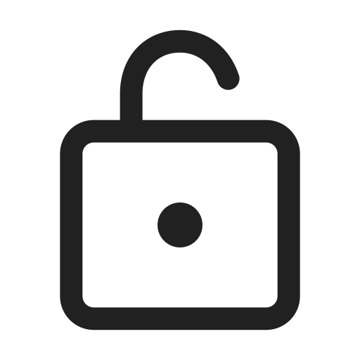 lock, open, regular Icon
