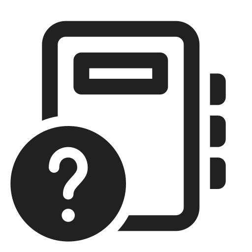 notebook, question, mark, regular Icon