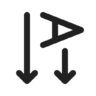 Text, direction, rotate, right, regular Icon