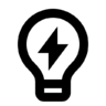 Lightbulb, flash, light, idea, lightning, thunder Icon