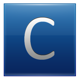 letter, c, blue 아이콘