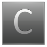 Letter, c, 회색 아이콘