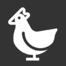 ícone Animais, frango, fazenda