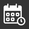 ícone Programação, escola, data, horário, planejador