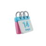 ícone Timer, programação, calendário, preiod, corantina