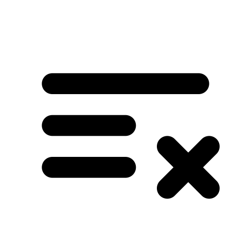 x, 播放列表 图标