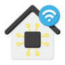 Netwerk, signaal, wifi, apparaten, smart, thuis Pictogram