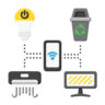 Netwerk, smart, thuis, controle, app Pictogram