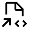 Verwijzing, script Pictogram