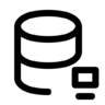 监视器, 数据库, 服务器 图标