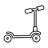 Actief, fiets, sport, vervoer, scooter Pictogram