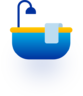 浴缸, 浴室, 家具 图标