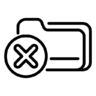 Close, folder, cross, delete, error, file Icon