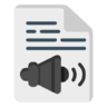 Audio, file, speaker, archive, paper, document Icon