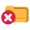 Close, folder, cross, delete, error, file Icon