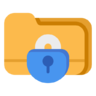Lock, folder, padlock, file, security Icon