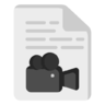 Video, file, archive, camera, paper, document Icon