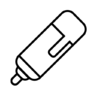 Sharpie, marker, lijn, office, leveringen, markeerstift, hoogtepunt, pen, school, terug, onderwijs Pictogram