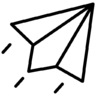 Connection, contact, papperplane, communication Icon
