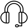 Headset, communication, talk, contact Icon