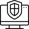 计算机, 保护, 安全, 屏蔽, 杀毒软件, 软件 图标
