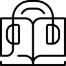 音频, 经验教训, 在线, 学习, 本书, 距离 图标