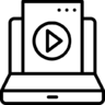 在线, 学习, 啧啧, 视频, 经验教训, 教程, 看 图标
