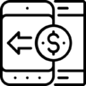 Data, transfer, air, wire, receive, send Icon