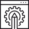 Web, ontwikkeling, codering Pictogram