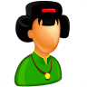 亚洲女性头脑的女人 图标
