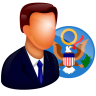 Officiële persoon avatar, man, funcionario, persoon Pictogram