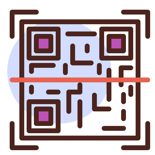 相互作用, qr, 扫描仪, 扫描, 代码 图标