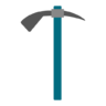 ícone Mineração, mão, machado, dig, ferramenta, picareta, construção