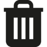 Kan, verwijderen, bin, prullenbak, e-commerce Pictogram