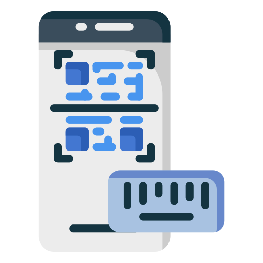 Icône code-barres, qr, code, smarphone., scanner